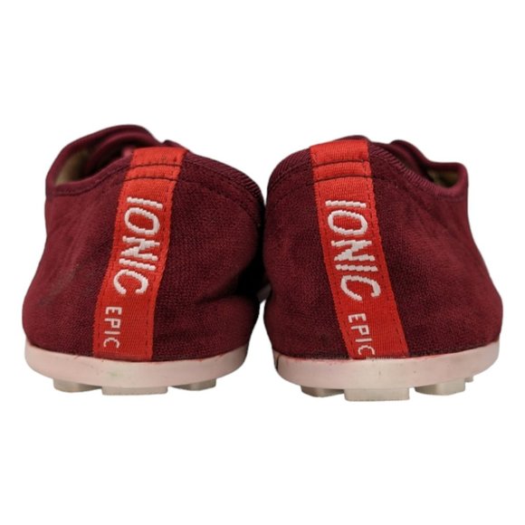 Ionic Epic Rover Shoes Mens Maroon Velvet Fabric Slip On Lightweight Size 8.5 - Picture 10 of 12